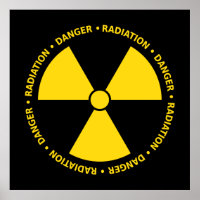 Símbolo de Radiação Amarelo Poster