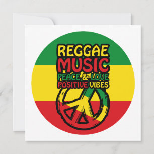 Símbolo de Reggae e Paz com citações positivas