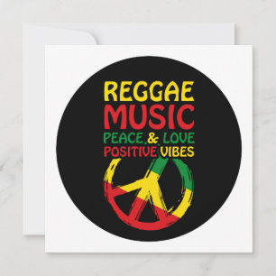 Símbolo de Reggae e Paz com citações positivas