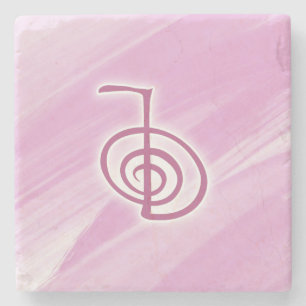 Símbolo de Reiki Cho Ku Rei Porta copos de pedra 