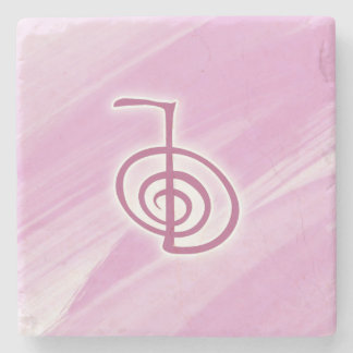Símbolo de Reiki Cho Ku Rei Porta copos de pedra r