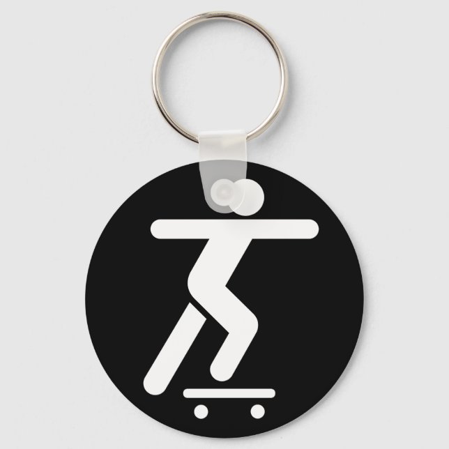 Símbolo de skate Chaveiro (Frente)