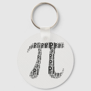 Símbolo de Texto Digitado Pi Preto   Chaveiros de 