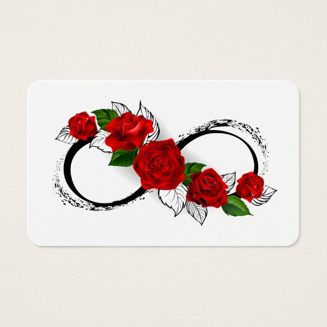 Símbolo do Infinito com Rosas Vermelhas (Frente)