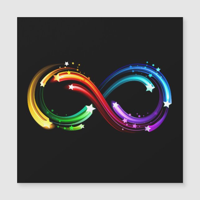 Símbolo do infinito de cometas arco-íris (Frente)