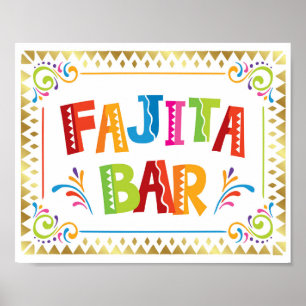 Símbolo do Partido Fiesta do BAR FAJITA Impressão
