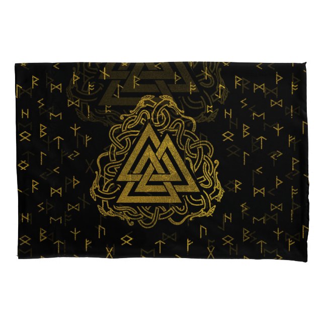 Símbolo Dourado de Valknut no teste padrão dos (Frente)