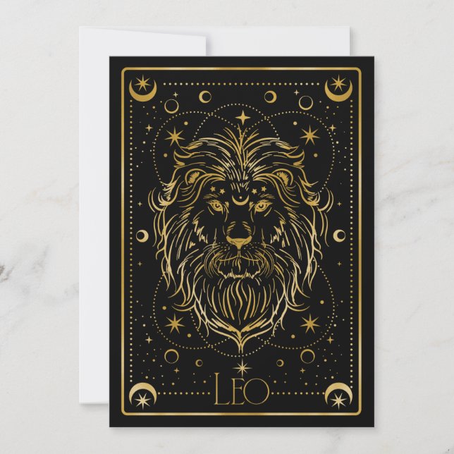 Símbolo Dourado Leo Zodiac (Frente)
