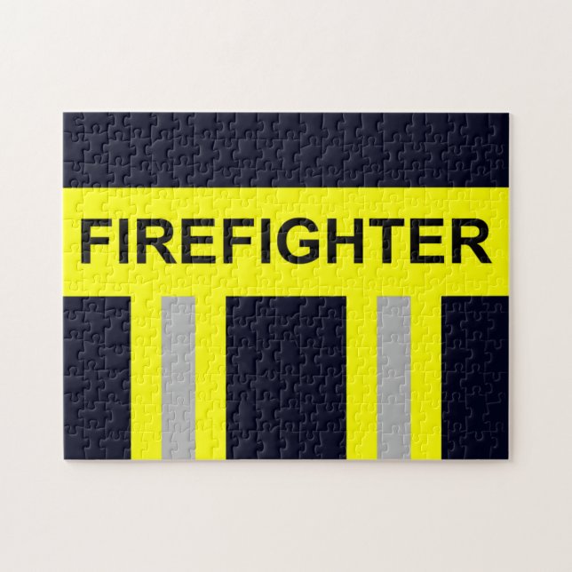 Símbolo Feuerwehr Uniform Blau Quebra-cabeça (Horizontal)