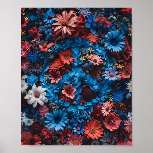 Símbolo Floral Patriótico Poster (Frente)