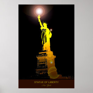 Símbolo Icônico: Estátua do Poster de viagens da L