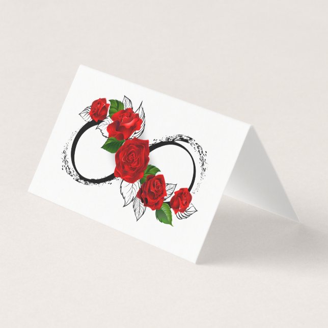 Símbolo Infinity com Rosa vermelha (Frente)