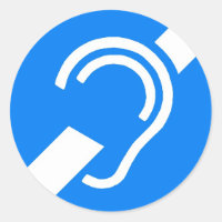 Símbolo internacional da etiqueta para o surdo