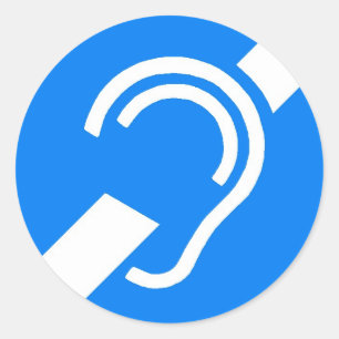 Símbolo internacional da etiqueta para o surdo