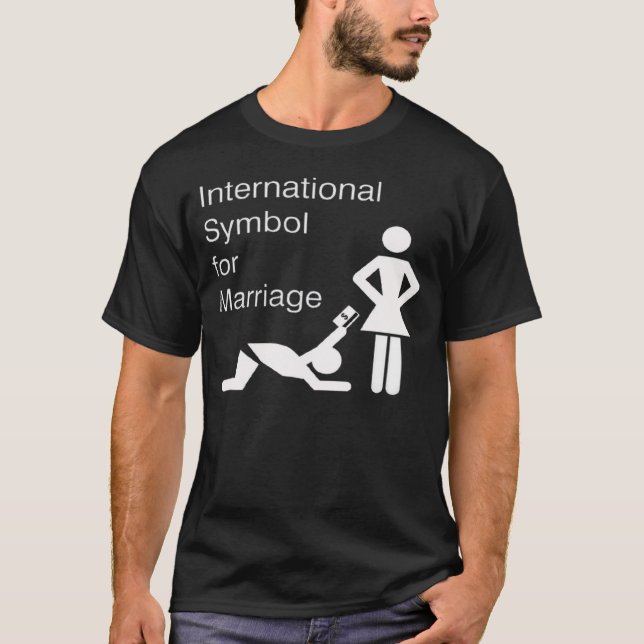 Símbolo internacional para o t-shirt do casamento (Frente)
