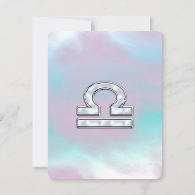 Símbolo Libra Zodiac Mãe de Estilo Pérola (Frente)