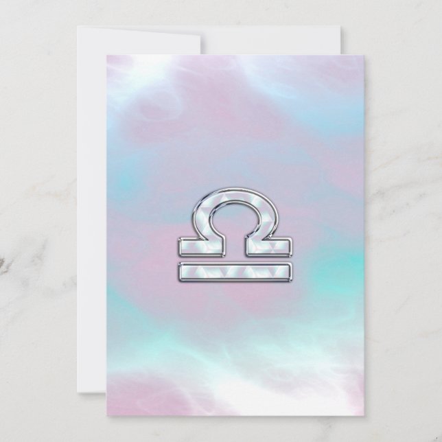 Símbolo Libra Zodiac Mãe de Estilo Pérola (Frente)