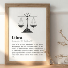 Símbolo Libra Zodiac poster
