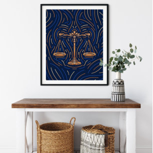 Símbolo Libra Zodiac   Zodiac Digital Impressão