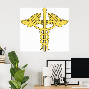 Símbolo médico Caduceus Poster