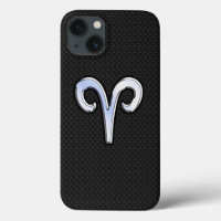 Símbolo Moderno de Cromo Como Aries Zodiac