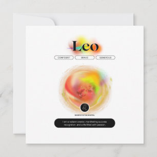 Símbolo Moderno Zodiac Cotação Leo Elemento Fogo