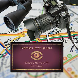 Símbolo Olho Cartão de visita de Investigação Priv