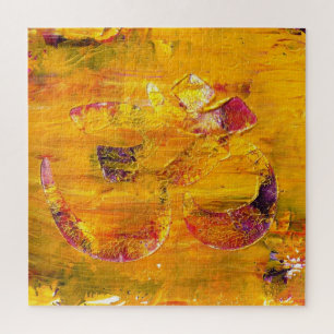 Símbolo OM Abstrato Quebra-cabeça pintado