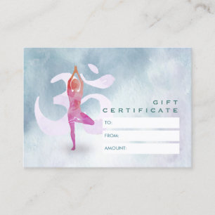 Símbolo Om Elegante de Certificado de Presente de