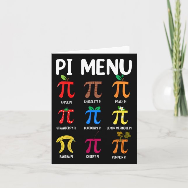 Símbolo Pi Menu 3.14 Pi - Dia Pi Feliz Do Professo (Frente)