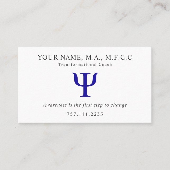 Símbolo Psi Cartão de visita (Frente)