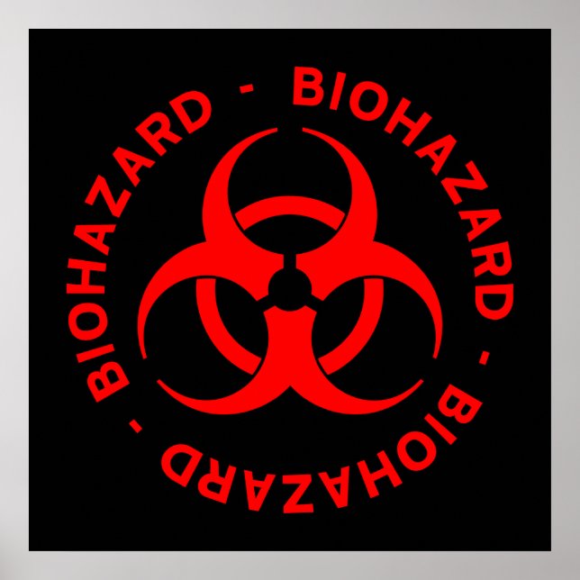 Símbolo Red Biohazard Poster (Frente)