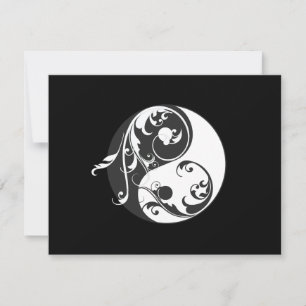 Símbolo Scroling Yin Yang (preto)