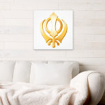 Símbolo Sikh Canvas Art<br><div class="desc">Dourado Khanda,  símbolo da religião sikh. ***Observe que a cor de ouro no trabalho de arte não é metálica.*** Mais produtos com este design estão disponíveis na categoria Sikh desta loja.</div>