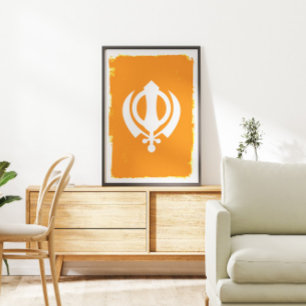 Símbolo Sikh Khanda Poster