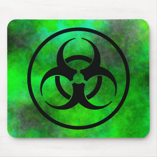 Símbolo verde Mousepad do Biohazard da névoa (Frente)