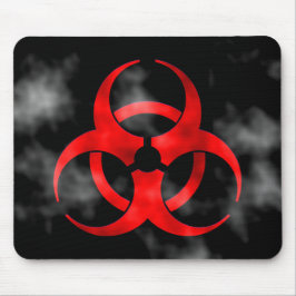 Símbolo vermelho de fumo Mousepad do Biohazard