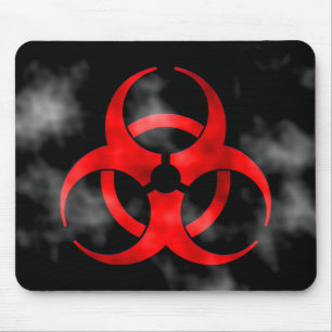Símbolo vermelho de fumo Mousepad do Biohazard