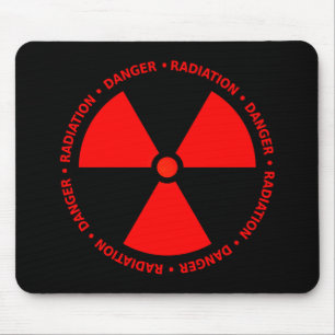 Símbolo vermelho Mousepad da radiação