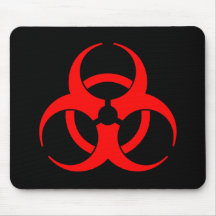 Símbolo vermelho Mousepad do Biohazard