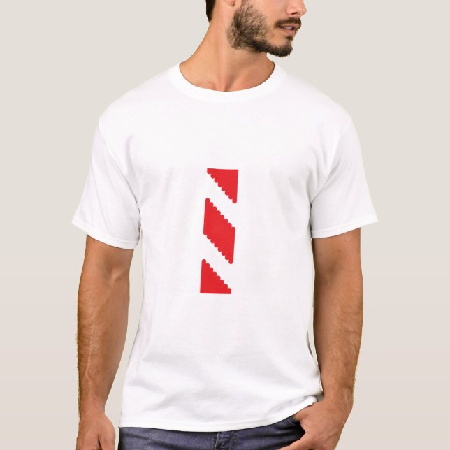 Símbolo vermelho Zigzag T-Shirt (Frente)