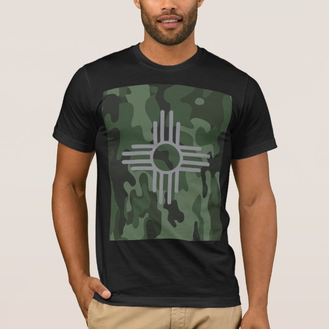 Símbolo Zia Camouflage Mens T-Shirt (Frente)