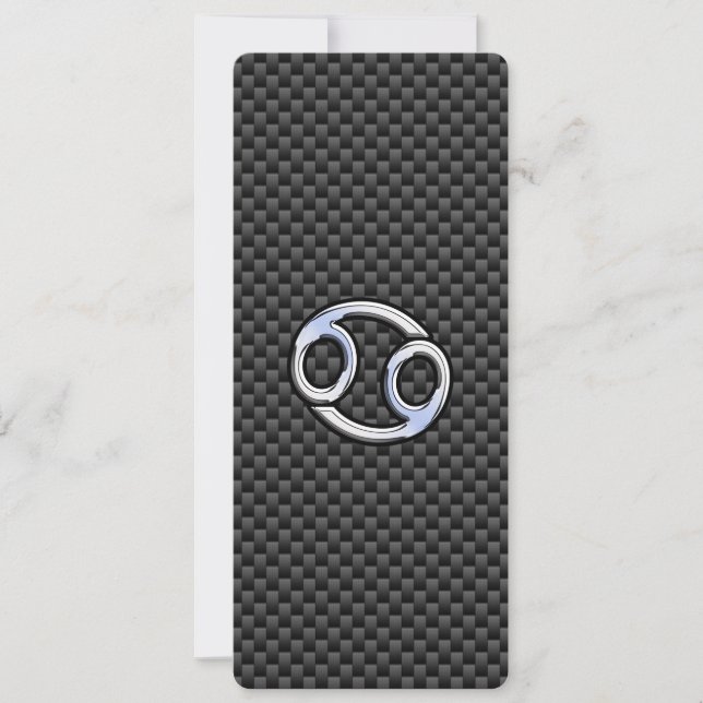 Símbolo Zodiac cancer Fibra de Carbono Impressão d (Frente)