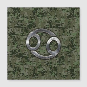 Símbolo Zodiac do cancer na Camo Digital Verde