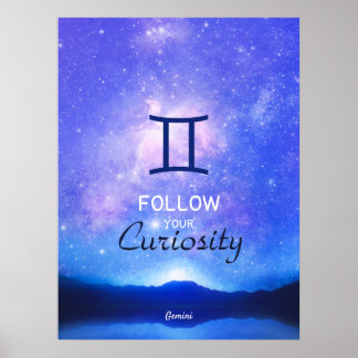 Símbolo Zodiac Gemini Dreamy Star Cote Poster