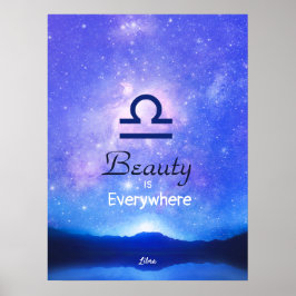 Símbolo Zodiac Libra Dreamy Star Cote Poster