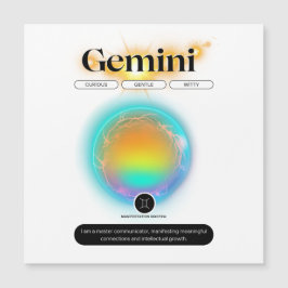 Símbolo Zodiac Moderno Gemini Cita Elemento Ar