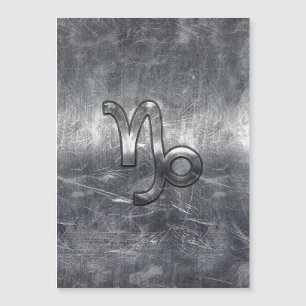 Símbolo Zodiodoro de Capricórnio Prateado Estilo d