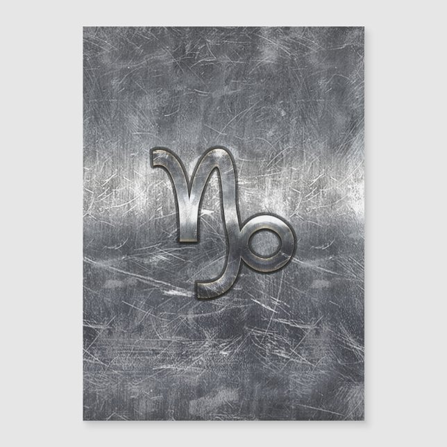 Símbolo Zodiodoro de Capricórnio Prateado Estilo d (Frente)