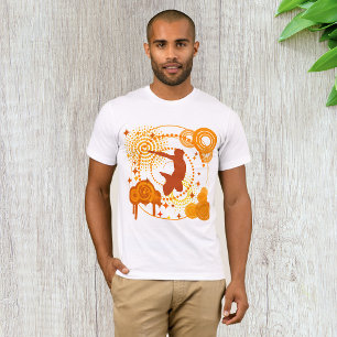 Símbolos cor-de-rosa laranja mens T-Shirt